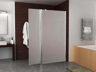 Mueller Private zijwand rechts + scharnierprofiel 35x200cm 10mm matglas Mueller Private zijwand rechts + scharnierprofiel 35x200cm 10mm matglas