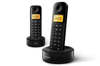 Philips D1602B/01 Draadloze Telefoon - 200 Uur Standby-Tijd - Zwart