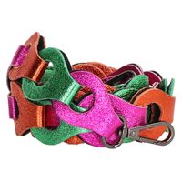 Charm London Schouderband Anna 3.5cm Metallic Multi Fuchsia