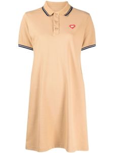 CHOCOOLATE robe-polo à patch logo - Marron