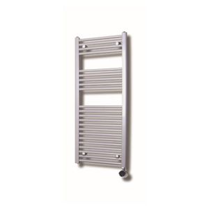 Elektrische Design Radiator Sanicare Plug En Play 111,8 x 45 cm Zilver Grijs Thermostaat Zwart 596 Watt Sanicare