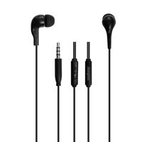 Energizer - Bedrade in-ear hoofdtelefoon, afstandsbediening met 1 bedieningsknop - Connectiviteit: 3,5 mm jack-kabel – kleur: Zwart