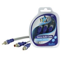 HQ SA-012-0.2 audio kabel 0,25 m 3.5mm 2 x RCA Blauw, Grijs - thumbnail