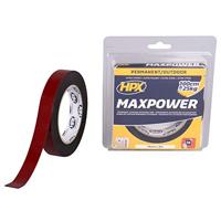 HPX Max Power Outdoor-tape, dubbelzijdig, zwart, 19 mm x 5 m