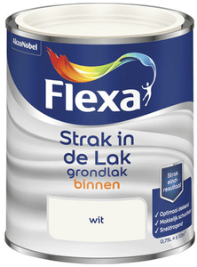 flexa strak in de lak grondlak binnen wit 0.75 ltr