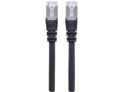 Intellinet 740753 RJ45 Netwerkkabel, patchkabel CAT 6A S/FTP 1.50 m Zwart Folie afscherming, Afscherming gevlochten, Afgeschermd, Halogeenvrij 1 stuk(s)