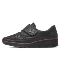 Rieker dames 537c0-00 slippers, Zwart Zwart Zwart Zwart Zwart Zwart Zwart Zwart Zwart Zwart 00, 37 EU