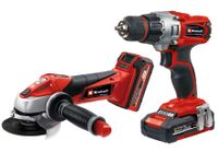 Einhell TE-TK 18 Li Kit 18 V/1.5 Ah/3.0 Ah (Accu Boor-/Schroefmachine/Accu Haakse slijper) - 2 accu&apos;s