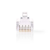 Nedis RJ45-Connector | Male | Stranded UTP CAT6 | Recht | Verguld | 10 Stuks | PVC | Transparant | Doos - CCGB89305TP