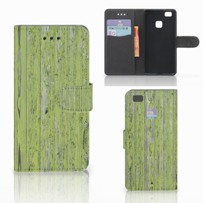 Huawei P9 Lite Book Style Case Green Wood