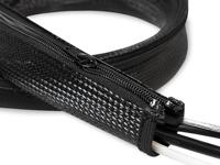 Logilink KAB0049 Flexibele kabelbeschermer met ritssluiting (2m lang 50mm breed), zwart