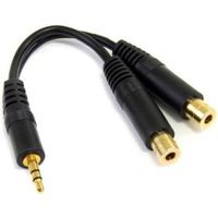 StarTech.com 15cm Stereo Splitterkabel Y-adapter 3,5mm Mannelijk naar 2x 3,5mm Vrouwelijk