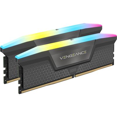 Corsair VENGEANCE RGB DDR5 Werkgeheugenset voor PC DDR5 64 GB 2 x 32 GB On-die ECC 5200 MHz 288-pins DIMM CL40-40-40-77 CMH64GX5M2B5200Z40K