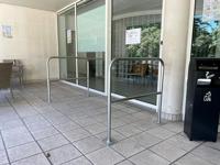 Veiligheidshek roestvrij staal 304 2000 mm met plaat en bevestigingen - Ø 40 mm