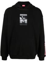 Diesel Hoodie met print - Zwart