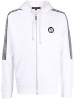 Michael Kors hoodie zippé à bandes logo - Blanc