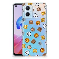 TPU bumper voor OPPO A96 | OPPO A76 Dieren Emojis - thumbnail