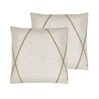 Beliani-LICUALA -Sierkussen set van 2-Beige-45 x 45 cm-Polyester