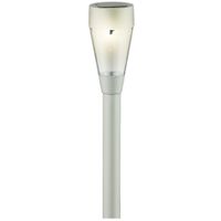 Solar tuinlamp/prikspot zilver op zonne-energie 32 cm