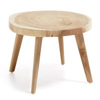 Kave Home Ronde Bijzettafel Wellcres Mungurhout, 65cm - Naturel - thumbnail