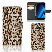 Samsung Galaxy A5 2017 Telefoonhoesje met Pasjes Leopard - thumbnail