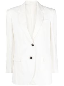 Brunello Cucinelli blazer à revers cranté - Blanc