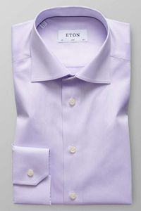 ETON Slim Fit Overhemd lila, Effen