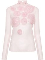 Viktor & Rolf haut transparent à appliques fleurs - Rose - thumbnail