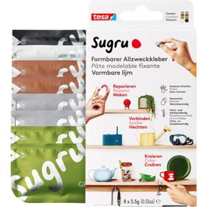 tesa Sugru Kneedlijm 41285-00001-00 Zwart, Wit, Groen, Bruin, Grijs 8 stuk(s)