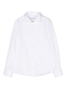 Brunello Cucinelli Kids chemise en coton à manches longues - Blanc