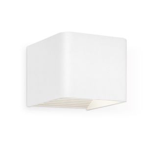 Wandlamp Anna 11/10/8,5cm, Wit, Muurlamp gemaakt van Aluminium, G9 lichtbron, 3W 3000K 300lm, wandlamp geschikt voor woonkamer, slaapkamer