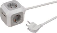 Brennenstuhl ALEA-Power socket kubus 4-voudig (met 1,4 m kabel en kinderbeveiliging) - 1150100