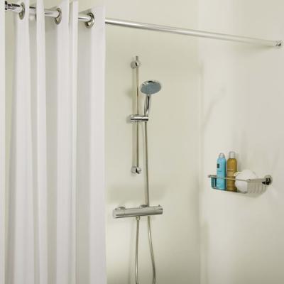 Sealskin douchegordijnstang telescopisch 125-220 cm chroomkleurig