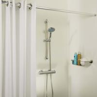 Sealskin douchegordijnstang telescopisch 125-220 cm chroomkleurig