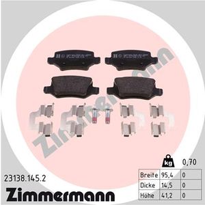 Remblokkenset, schijfrem ZIMMERMANN, u.a. fÃ¼r Mercedes-Benz