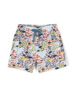 Vilebrequin Kids fish-print drawstring swimming shorts - Blanc