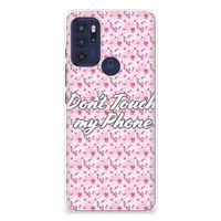 Motorola Moto G60s Silicone-hoesje Flowers Pink DTMP