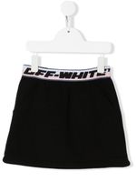 Off-White Kids minijupe à logo brodé - Noir