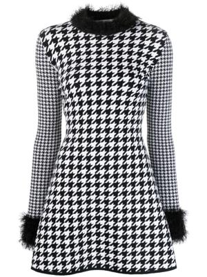 Viktor & Rolf Blouse met pied-de-poule print - Zwart