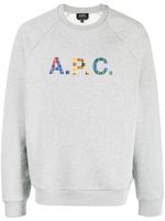 A.P.C. sweat Shaun à logo tartan - Gris - thumbnail