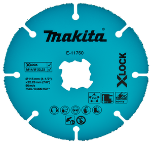 Makita Accessoires Doorslijpschijf 115x22,23x2,0mm - E-11760 E-11760