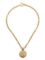 CHANEL Pre-Owned collier à pendentif CC en or plaqué (2004