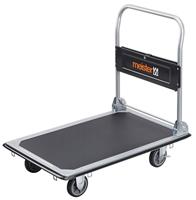 Meister Platformwagen - inklapbaar - tot 300 kg draagkracht - parkeerrem/transporthulp met zwenkwielen/pakketwagen met anti-slip coating/klapwagen van staal / 8985540