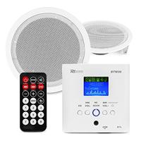 Power Dynamics BTW30SET inbouw versterker met Bluetooth, 2x plafond speaker en afstandsbediening - 30W