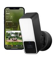 Eve Outdoor Cam: beveiligde camera met schijnwerper, maximale bescherming en privacy (HomeKit Secure Video), 1080p, nachtzicht, wifi (2,4 GHz), bewegingssensor, tweerichtingscommunicatie