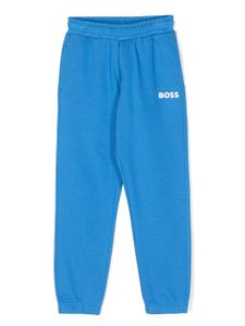 BOSS Kidswear pantalon de jogging à logo embossé - Bleu