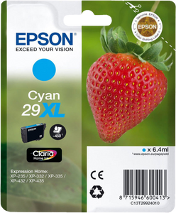 Epson Strawberry 29XL C inktcartridge 1 stuk(s) Origineel Hoog (XL) rendement Cyaan