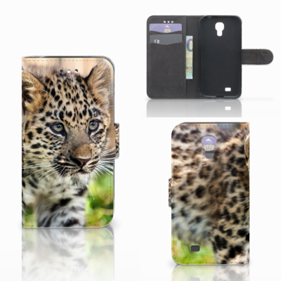 Samsung Galaxy S4 Telefoonhoesje met Pasjes Baby Luipaard Samsung Galaxy S4 Telefoonhoesje met Pasjes Baby Luipaard