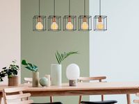 Hanglamp SELENA 5 lampen zwart