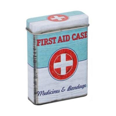 First Aid Pillendoosje/pleisterdoosje Groen/wit 7 X 3 X 9 Cm - Medicijnen/pleisters Bewaarblikje First Aid Pillendoosje/pleisterdoosje Groen/wit 7 X 3 X 9 Cm - Medicijnen/pleisters Bewaarblikje